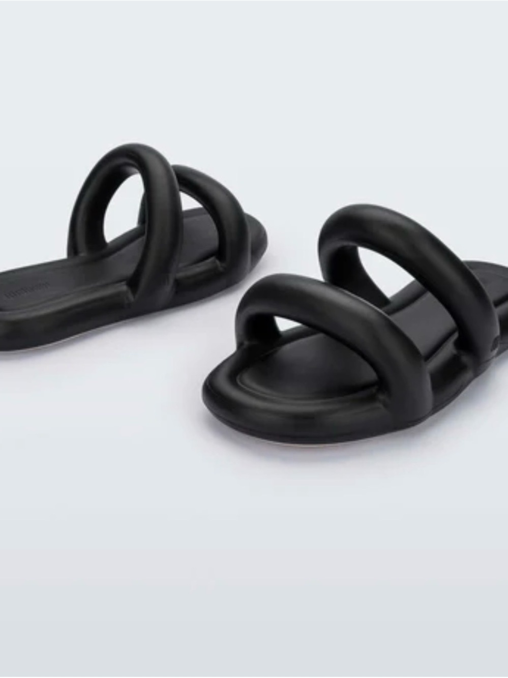 Melissa Black Double-Loop Padded Slide Sandals